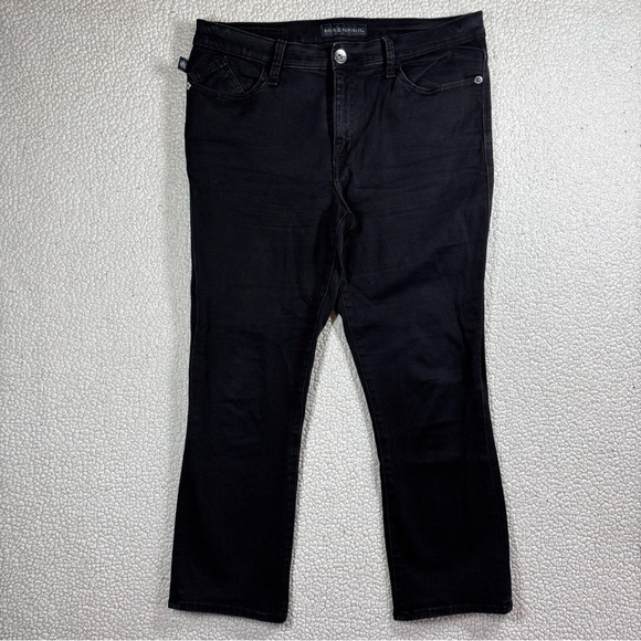 Rock & Republic Kendall Straight Leg Jeans Women's Size 14 Black Stretch Denim - Picture 1 of 14